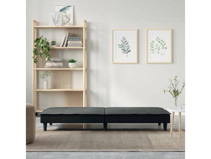 Gris SOFA Convertible - PHSH - Canapé-lit - gris foncé tissu C610