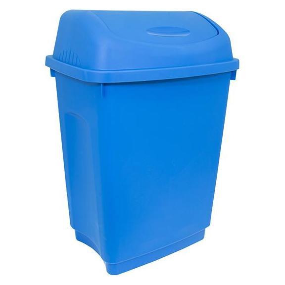RS PRO Kunststoff mit Klapp Deckel 50L Blau Mülleimer (50 l) (1787697)