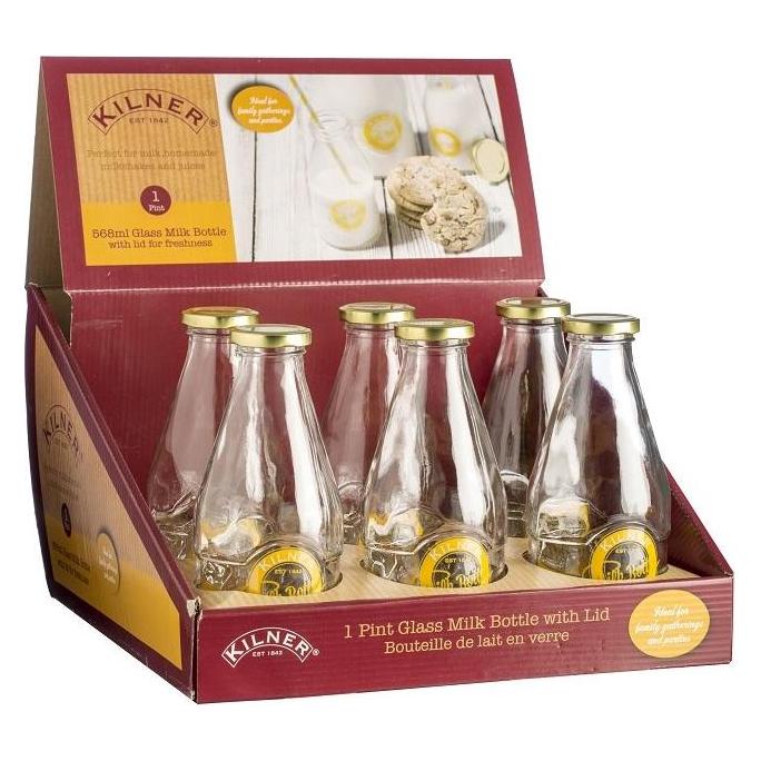 Kilner 1 Pint Milk Bottles 20oz / 568ml, (568 ml) (1 Stk., 0.57 l) (23207754)