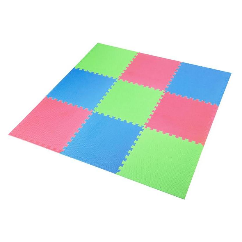 One Faltmatte für das Training Fitness MP10 grün-blau-rot, 60x60x1,0cm (9 Teile) (10 mm) (17-63-082)