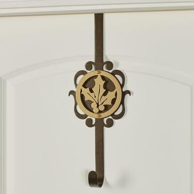 Touch Of Class Metal Overture Holly Wreath Hanger Gold/Bronze Holly, Holly, Gold/Bronze