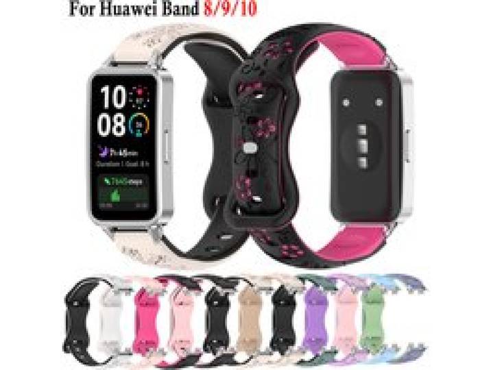 3D Gegraveerde Bloem Band Voor Huawei Band 10 9 8 Smartwatch Sport Polsbandje Correa Band voor Huawei Band 8 9 10 Vervang Armband