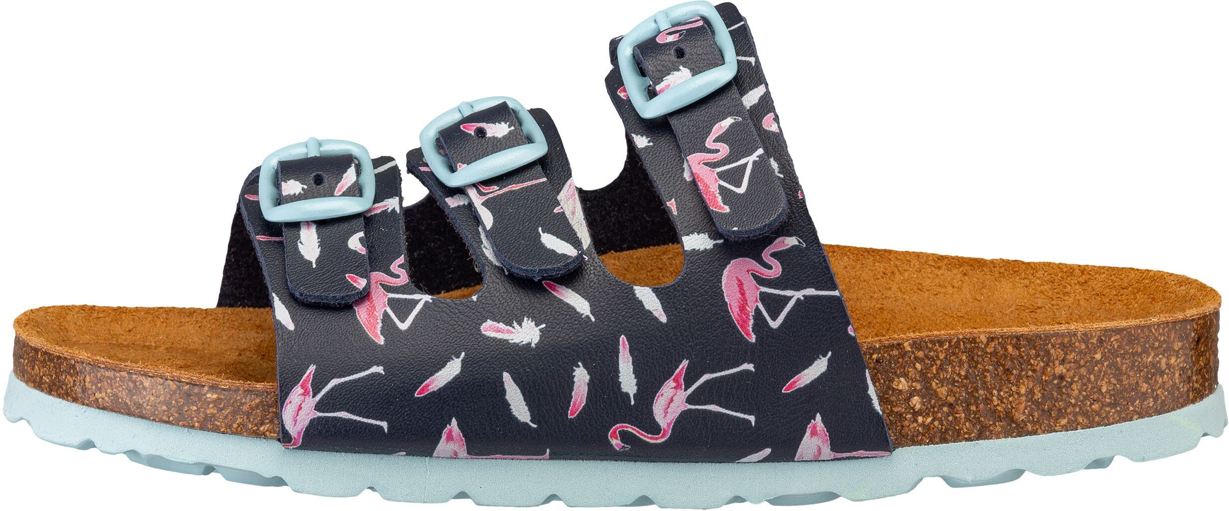 Pantolette LICO "Pantolette Bioline Flaminco", Mädchen, Gr. 36, blau, Synthetik, Schuhe Pantolette blau 36