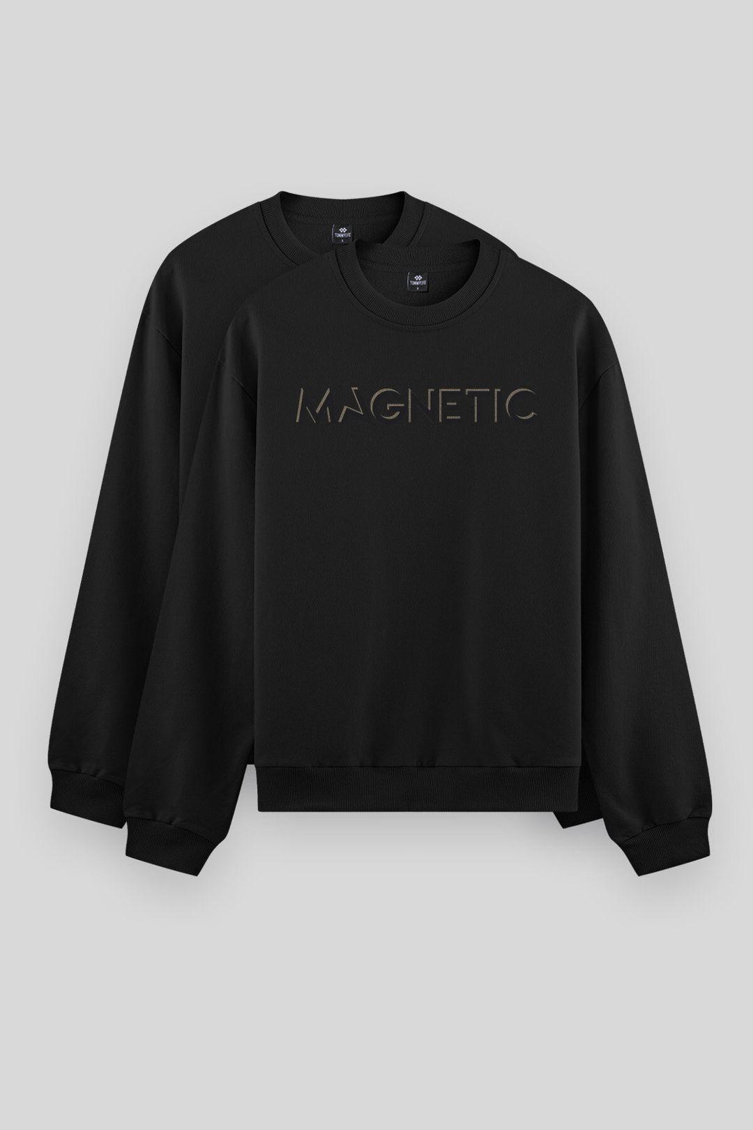 Herren Bedruckter Rundhals-Sweatshirt