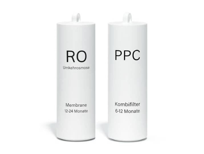 SPRUDELUX JUMAN Supreme Wasserspender mit Sprudel & Heißwasser – Umkehrosmose Direct-Flow mit UVC – Wasserfilter mit CO2 – Auftischgerät für Küche & Büro - Tafelwasseranlage (Filter+Membrane)