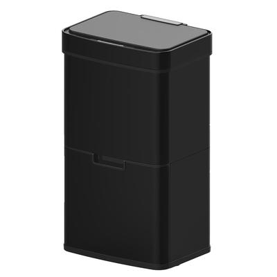 Kitchen Move Automatischer Mülleimer zur Mülltrennung NARVIK schwarz 75L Edelstahl Schwarz
