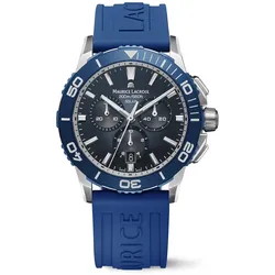 Maurice Lacroix PONTOS S SOLAR CHRONOGRAPH 42 mm, Blaues FKM-Kautschukarmband Herrenuhr PT1038-SSL40-430-4