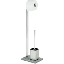 WENKO Stand WC-Garnitur Mod. Granit Edelstahl, rostfrei