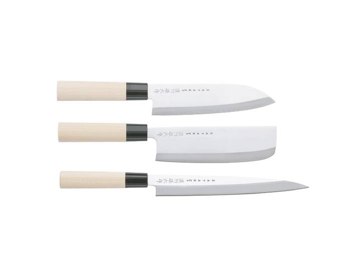 Satake Satake Houcho messenset nakiri, sashimi & santoku 3-delig