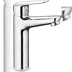 DEANTE Waschbeckenarmatur Chrom Einhebelmischer mit Flachhebel 15,6 cm hoher Auslauf