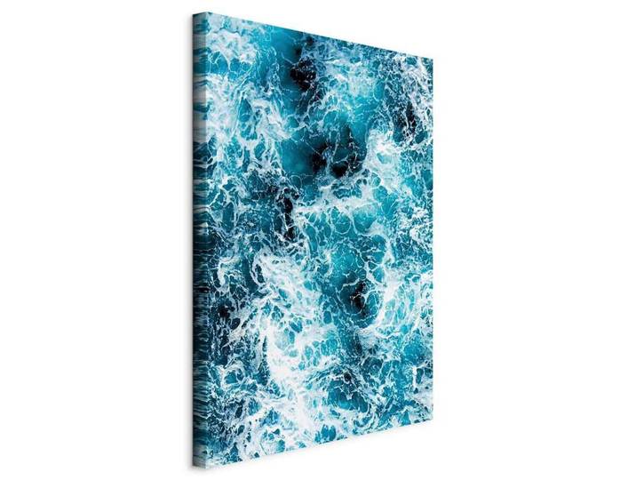 Leinwandbild Sea Currents Blau/Weiß
