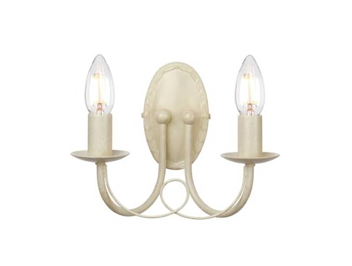 Elstead Minster - Wandlamp Kaars 2 Lichten Goud, Ivoor, E14
