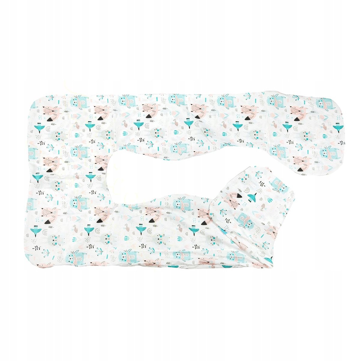 BabyUniverse Hoes voor U-vormig zwangerschapskussen - Pastel Dieren