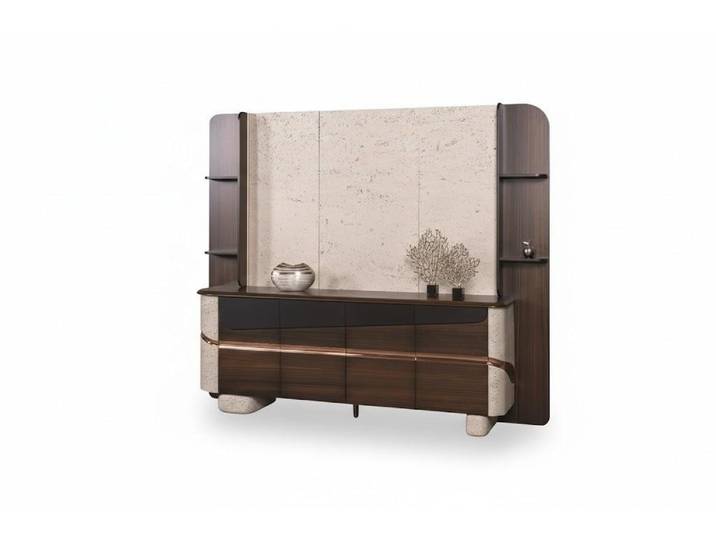 JVmoebel Konsolentisch Moderne Braune Rückwand Exklusive Abstellkommode Edles Sideboard, Made in Europa