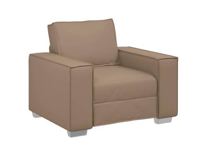 KKgypkn Kunstleder Sofa 100 cm Cappuccino Rechteckform, Metallrahmen, Schaumstoff-Füllung, pflegeleicht, Wohnzimmer