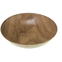 Secret de Gourmet - Brauner Suppenteller aus Holz, 22 cm