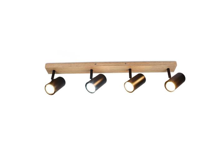 Nettlife Deckenstrahler Adenau 4-flammig 60/6/16.5 cm, Schwarz, Metall, Gu10, 6x16.5x60 cm, Lampen & Leuchten, Innenbeleuchtung, Spots & Strahler, Deckenspots
