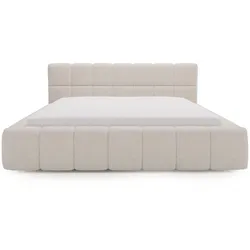 POLSTERBETT Alicante Bouclé-Stoff 140x200 Beige
