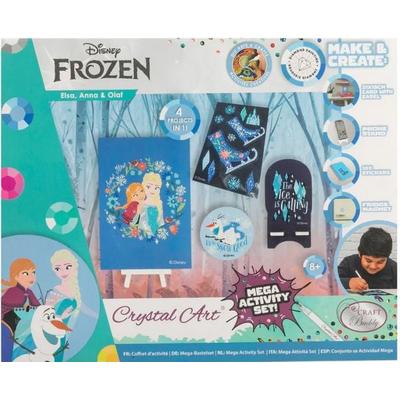Craft Buddy CAMEGA-32DNY004 - Crystal Art Mega Activity Set, Disney, Frozen, Elsa, Anna & Olaf, Diamond Painting
