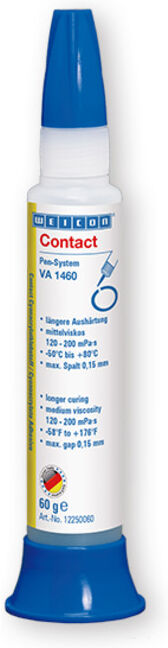 WEICON VA 1460 Cyanacrylat-Klebstoff, feuchtigkeitsbeständiger, mittelviskoser Sekundenklebstoff, 60 g (12250060)