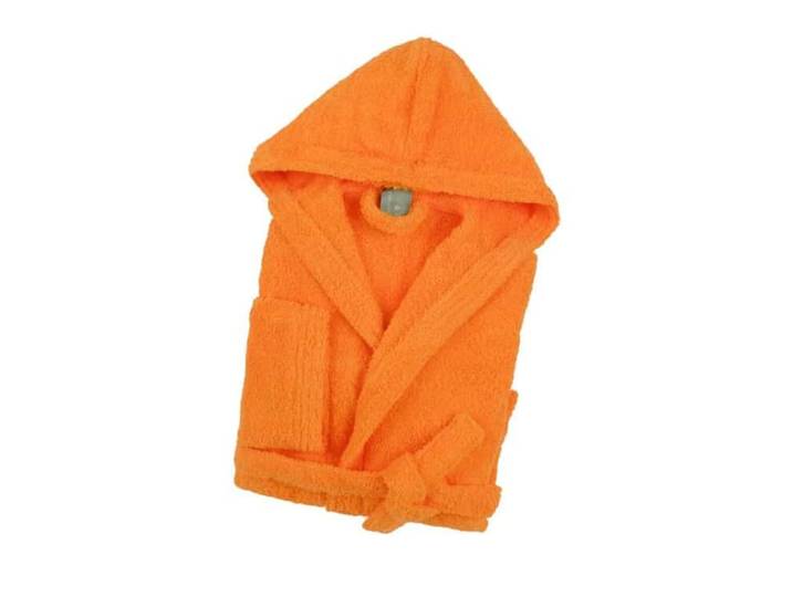 Peignoir adulte cocooning en coton orange xl