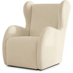 SESSEL MASTI Polstersessel Loungesessel ergonomisch, Creme