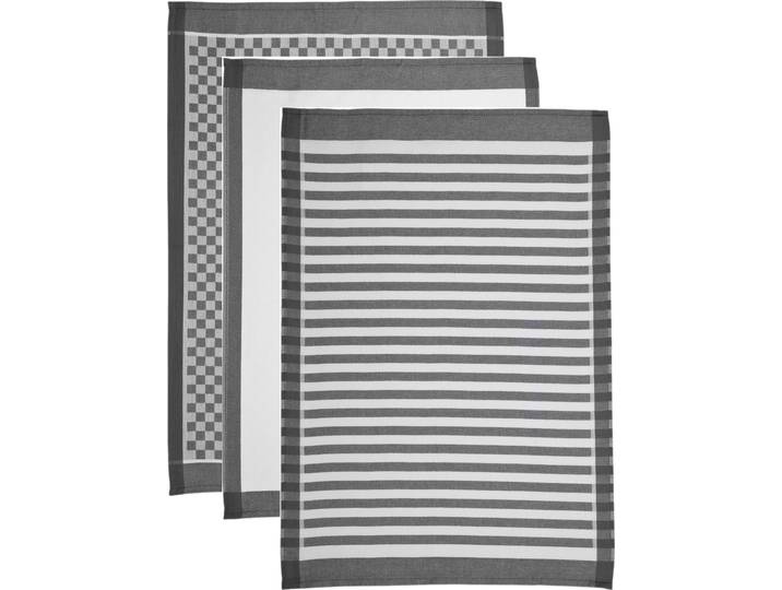 Geschirrtuch ROSS SUPERIOR , grau (anthrazit, weiß), B:50cm H:0,5cm L:70cm, 100% Baumwolle, Geschirrtücher, Geschirrtuch
