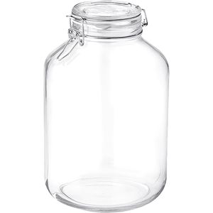 Bormioli-Rocco Einmachglas Fido, mit Bügelverschluss, 5 Liter, rund, zum Einlegen, luftdicht