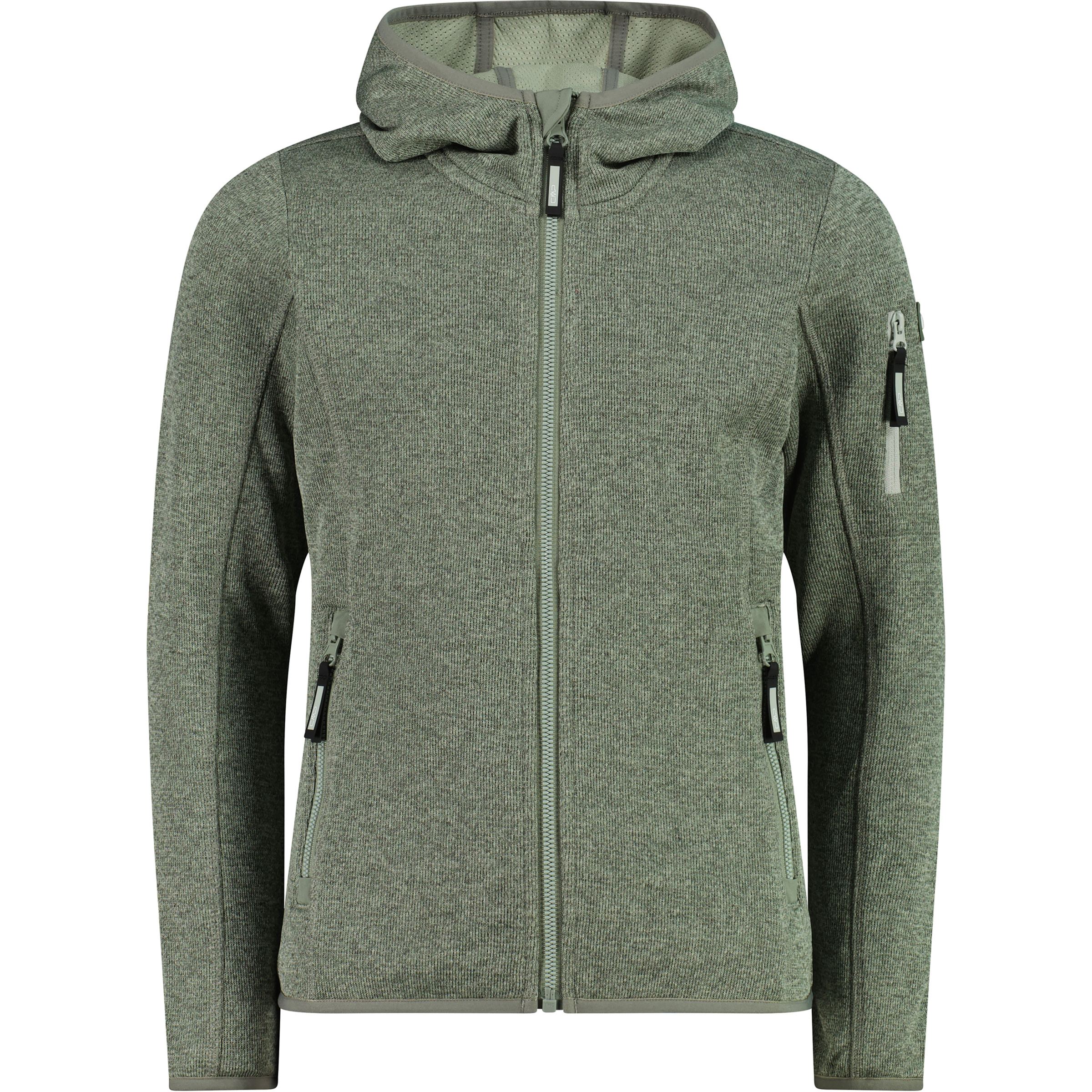 CMP Knitted Kinder Fleecejacke oliv Größe 128 Trekking Atmungsaktiv