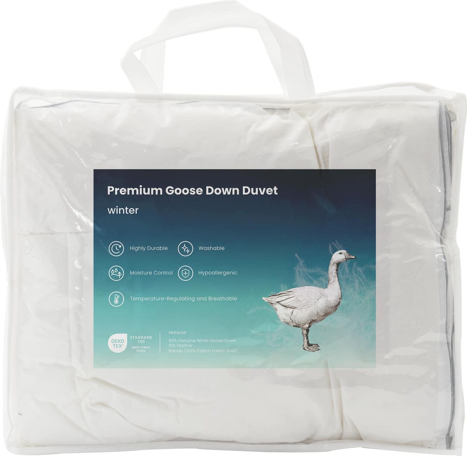 vidaXL Couette FULDA 137 x 200 cm Hiver 300 GSM 90% duvet de canard
