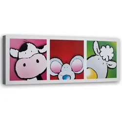WANDBILD kuh maus und schaf