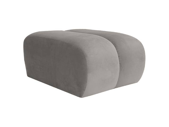 Repose-pieds 60 x 40 x 89cm Gris Velours Ravi: Taupe
