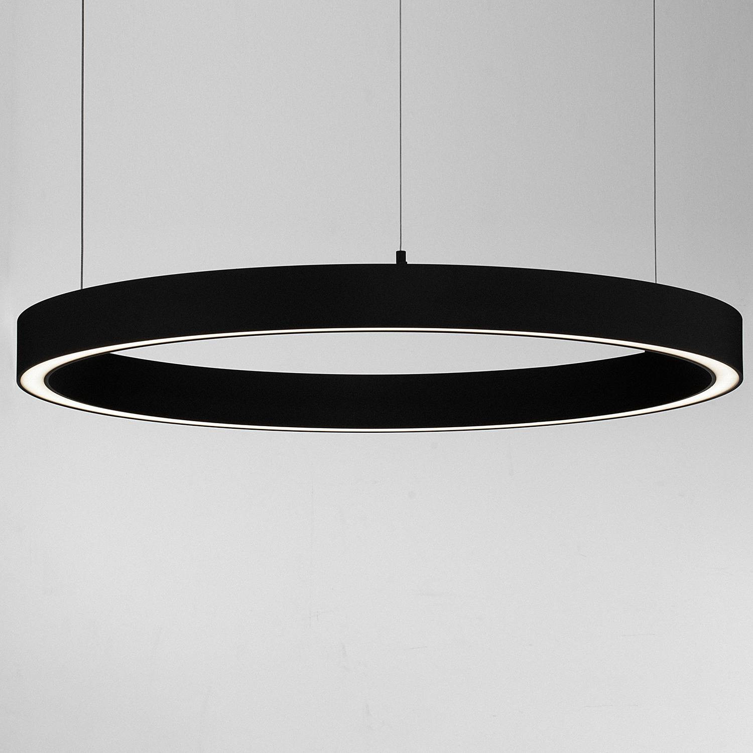 Nova Luce Sting design pendellamp zwart Ø 80cm met LED