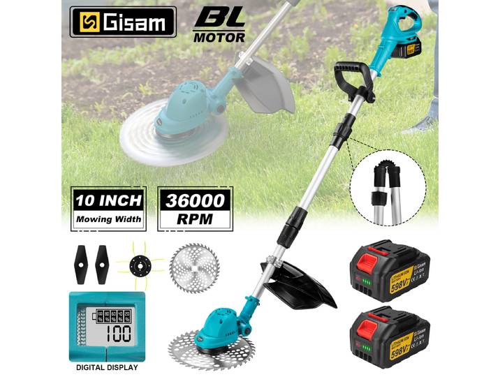 Gami 10 pouces tondeuse à gazon électrique sans brosse pliable coupe sans fil jardin coupe gazon outil pour Makita 18V batterie broche