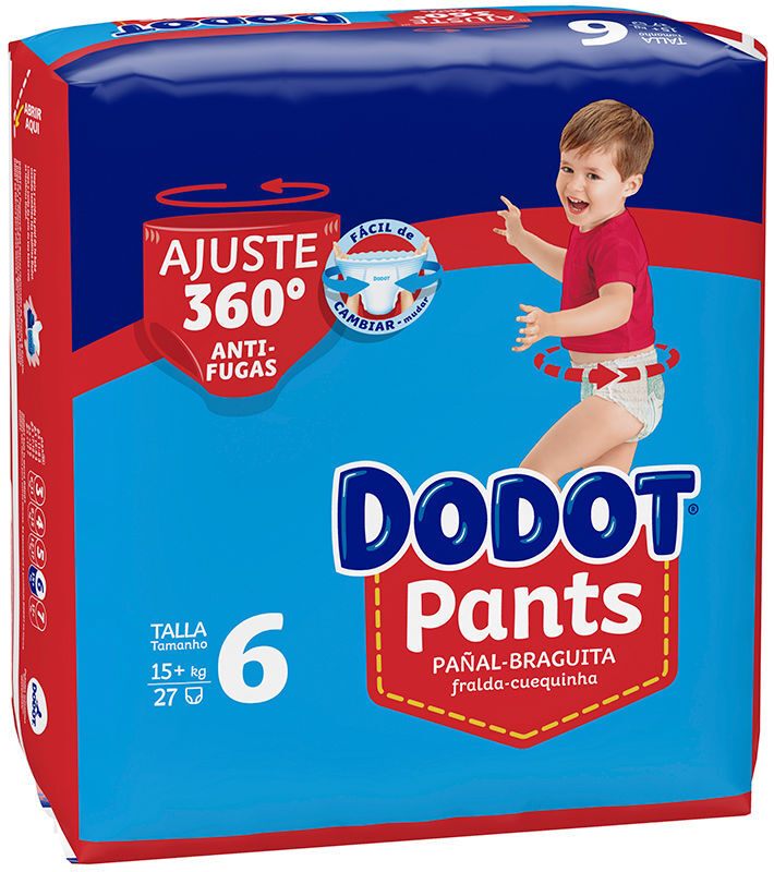 Dodot Pants pañal-braguita talla 6 15- + kg 27 u