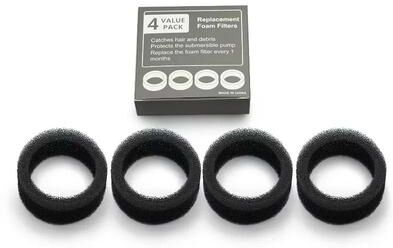 Uplift Essentials Active Carbon Replacement Filters For Stainless Steel Cat Water Fountain 4pcs Foams
