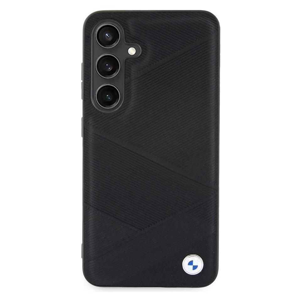 BMW BMHCS23RCGPK S921 czarny/black hardcase Signature Leather Crossing Lines Pattern (Samsung Galaxy S24) (1545061068)