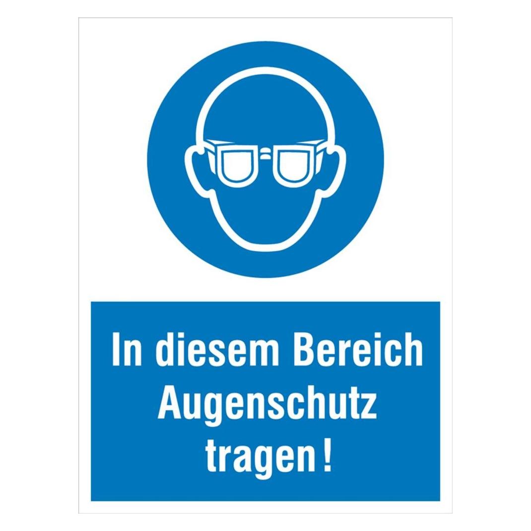 SafetyMarking Kombischild In diesem Bereich Augenschutz tragen (43.A7025)