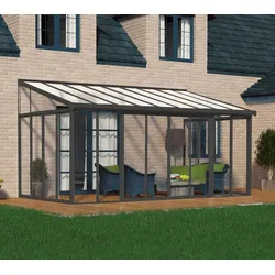Palram - Canopia Aluminium Kaltwintergarten Sanremo | Anthrazit | 277x556x310 cm - Anthrazit