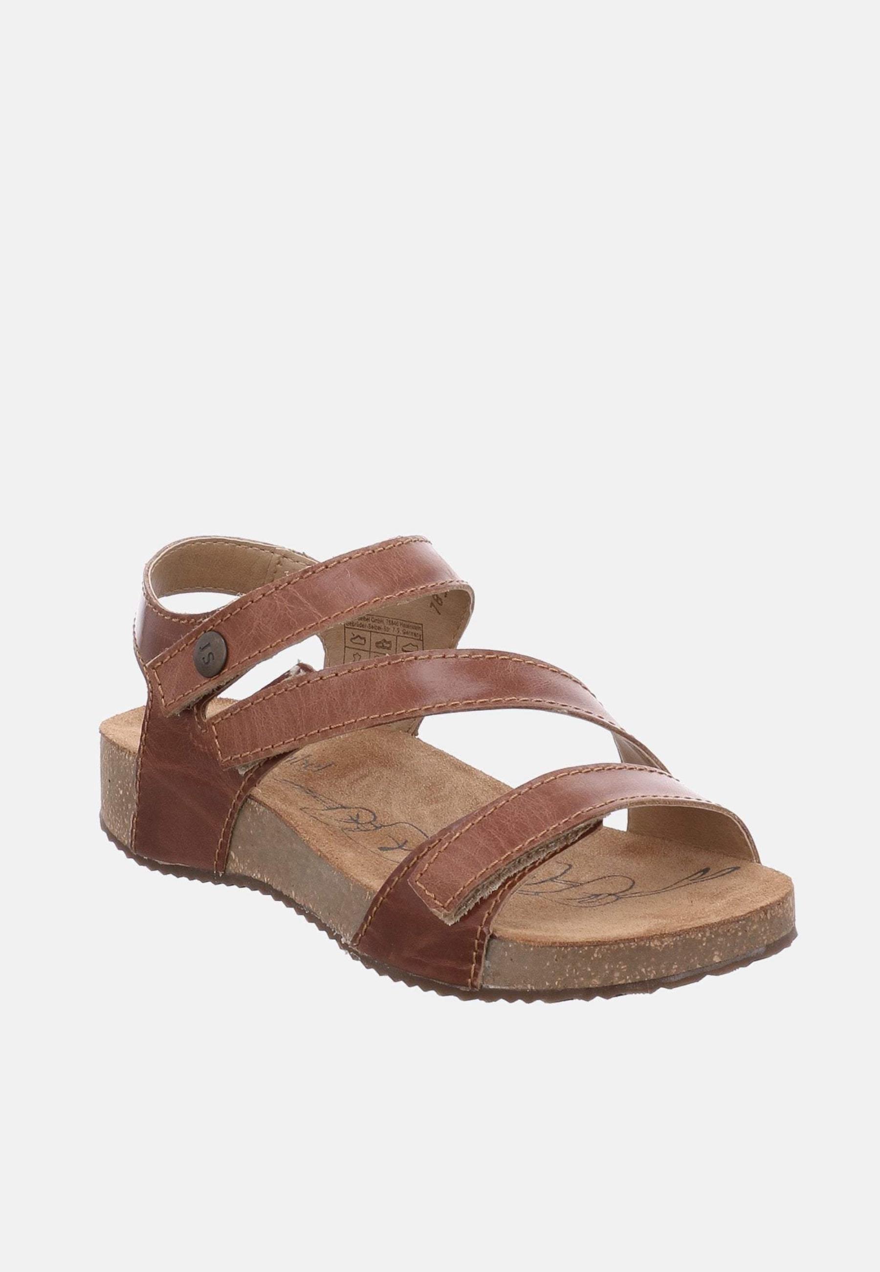 Josef Seibel Tonga 25 Kameel - Josef Seibel Bruin Tan Leren Tiener Dames Sandalen