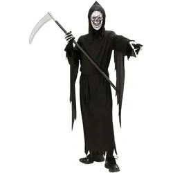 Widmann Sensemann Kinderkostüm Robe, Gürtel, Maske mit Kapuze (116)
