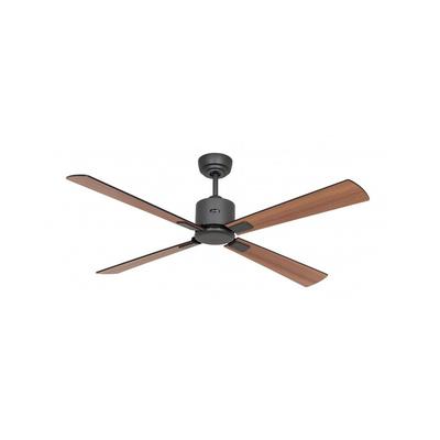CasaFan ECO NEO III 132 cm Deckenventilator mit WLAN, 952202 W, basaltgrauer Motor / schwarze und umkehrbare Flügel aus Teakholz