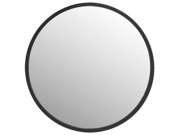 Mid.you Wandspiegel, Schwarz, Metall, Glas, Holzwerkstoff, rund, 70x70x1.5 cm, Spiegel, Wandspiegel