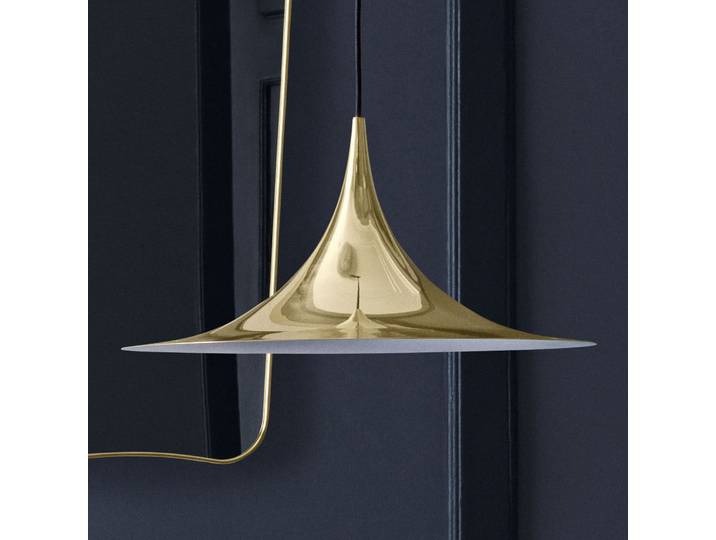 Semi Pendelleuchte Ø47 Messing - GUBI - Wohnzimmer - Design - Metall - Einflammig