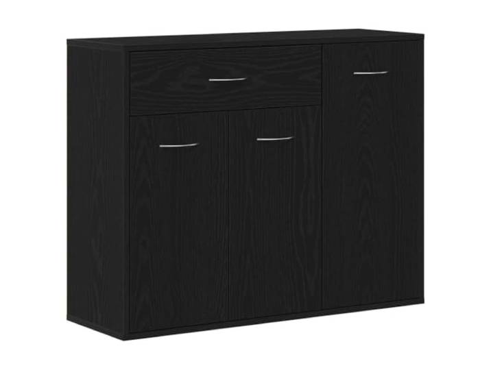 Sideboard Schwarze Eiche 88x30x70 cm Holzwerkstoff Minimalistischer Charme, stabiler Aufbewahrungsschrank, pflegeleicht, feucht abwischbar, Wandbefestigung inklusive