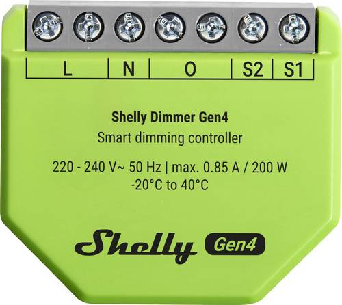 Shelly Dimmer Gen4 Dimmer Wi-Fi, Bluetooth, ZigBee