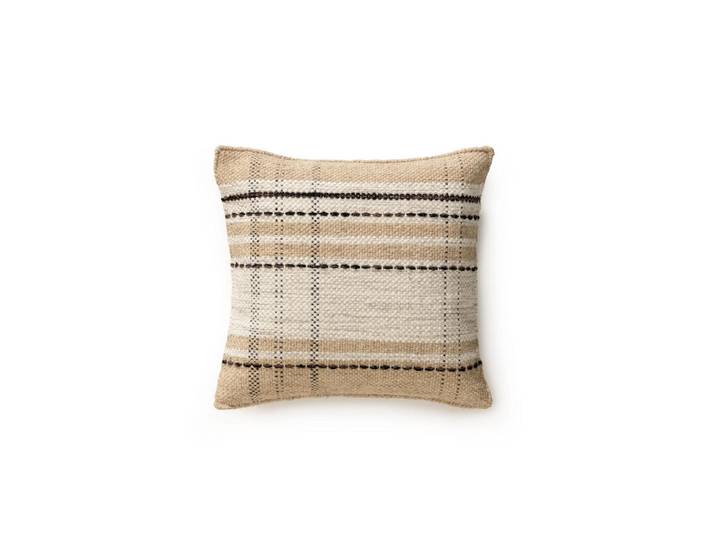 benuta Kissenbezug Bahati Beige 45x45 cm, Gestreift, Quadratisch, 45x45 cm, Heimtextilien, Bettwäsche & Leintücher, Bettwäsche