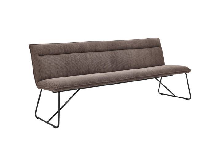 Johann Jakob Sitzbank, Taupe, Metall, 2,5-Sitzer, 180x88x66 cm, erweiterbar, mit Rückenlehne, Esszimmer, Bänke, Sitzbänke