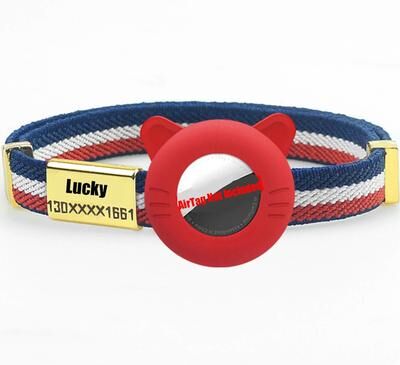 Uplifted Finds Guardian Link AirTag Tracker & Custom Collar multicolor R Case Tag