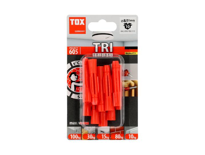Tox Universaldübel TRI Ø 8 mm Kunststoff